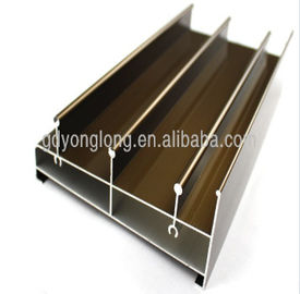 Champagne Bronze Electrophoresis Coated Aluminium Snap Frame Profile With Customized Design Drawing