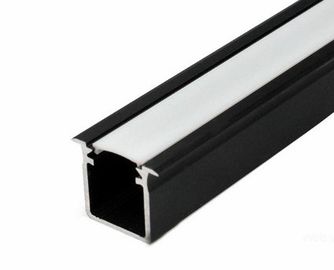Corner Mounted Anodized Silver / Black Led Aluminium Profile For Light Strip