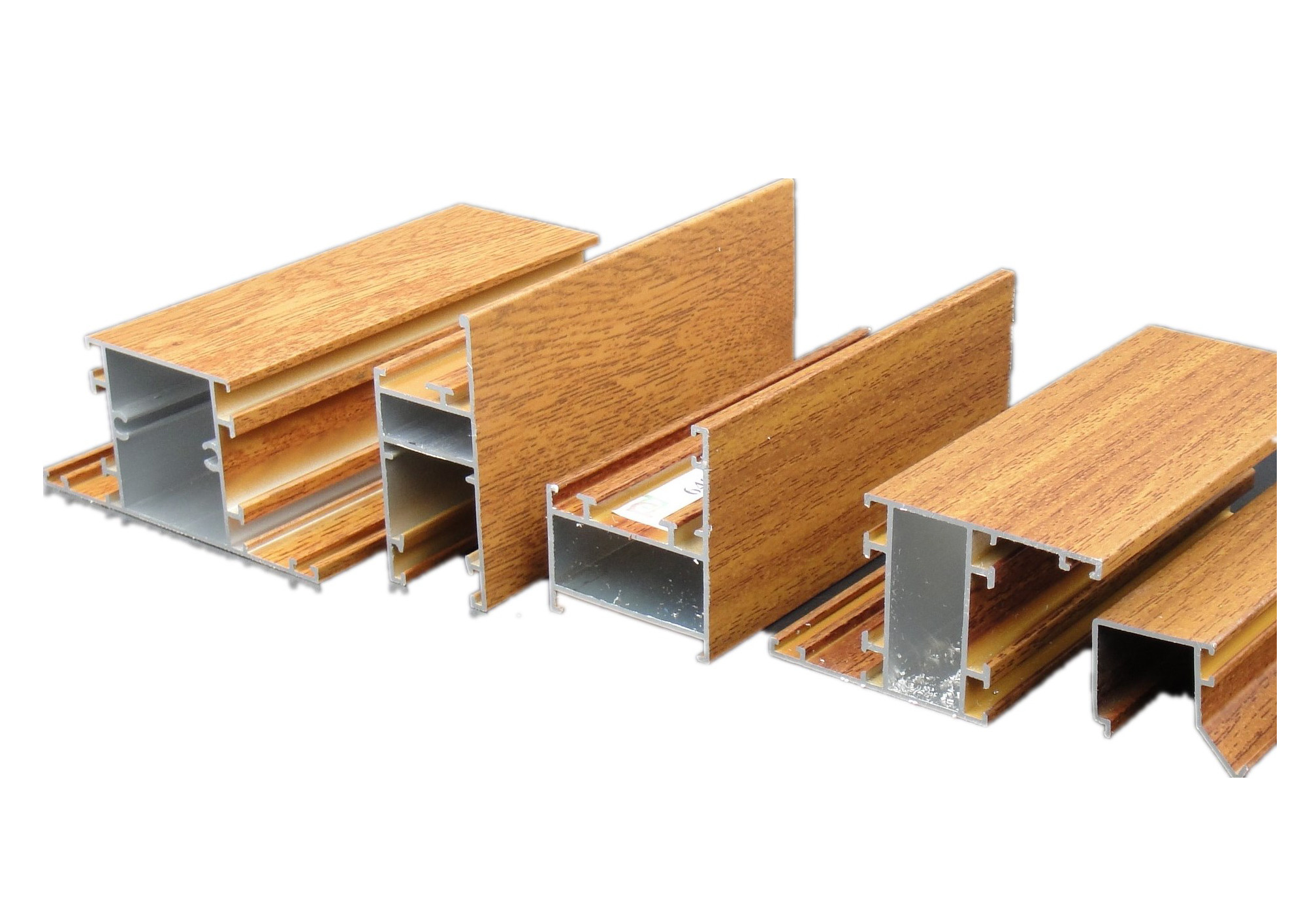 Customized Wood Finish Aluminium Profiles For Aluminium Glass Windows