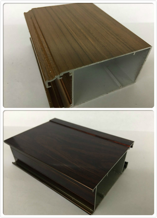 Multifunctional Extruded Wood Grain Aluminum Profile For Kitchen Square Shape