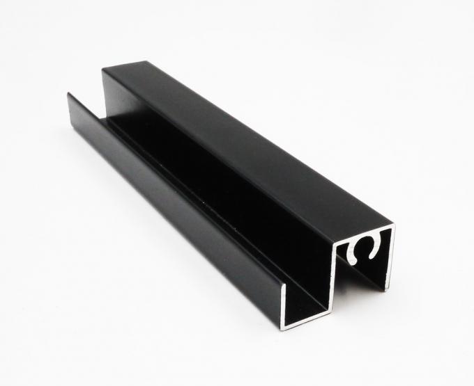 6m Black Anodized Extruded Aluminium Profile Sliding Wardrobe Doors ...