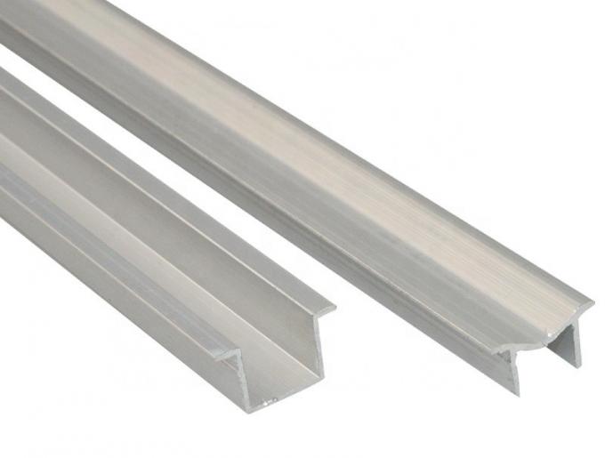 6000 Series Customized Wardrobe Aluminium Profile , Sliding Door Track Profile