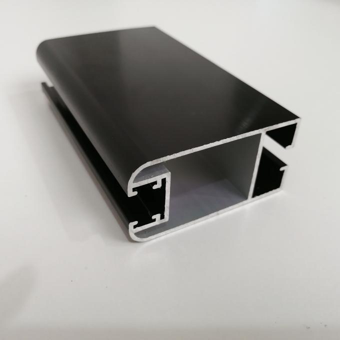 Black Anodized Extruded Aluminium Window Profiles 6063 for Glass Window ...