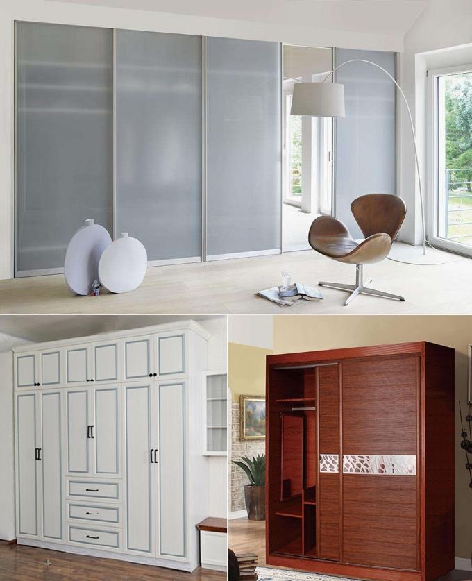 Wardrobe Closet Aluminum Profiles With Silver Bronze Surfaces 0