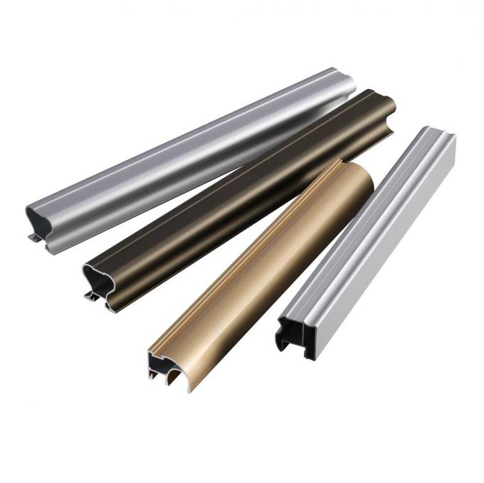 Wardrobe Closet Aluminum Profiles With Silver Bronze Surfaces 1