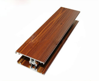 Wood Finished Sliding Shower Door Frame , Aluminium Profile Extrusion For Kitchen Cabinet