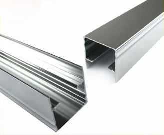 Mechanically Polished Aluminium Profile , Strangle Shape , Silver , Shine