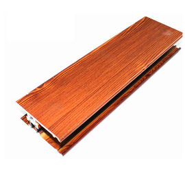 Square Wood Finish Aluminium Profiles , Different Colors Aluminium Framing Systems