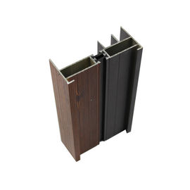 High Hardness Wood Finish Aluminium Profiles T5 T6 For Kitchen Door / Curtains