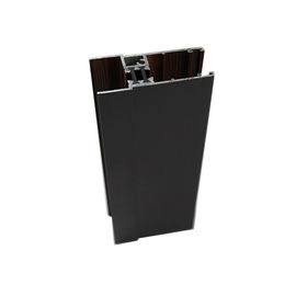 Wood Finish Aluminium Furniture Profiles Bedroom Wardrobe Sliding Door Profiles