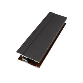 Wood Finish Aluminium Furniture Profiles Bedroom Wardrobe Sliding Door Profiles