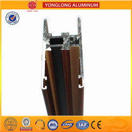 Flat Open Wood Finish Aluminium Profiles 6005 / 6063 For Window