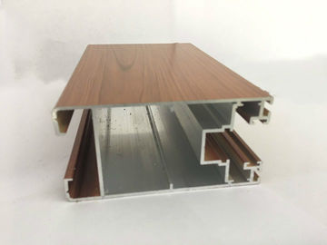 Square Wood Finish Aluminium Profiles Energy Saving And Environmental Protection