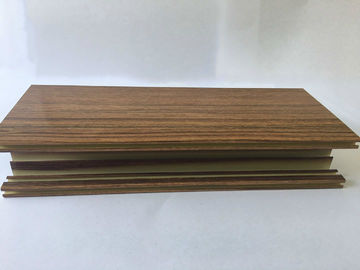 Square Wood Finish Aluminium Profiles Extrusions For Led Strip Lighting Corrosion Resistance