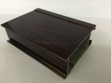 Black Brown Wood Finish Aluminium Profiles Highly Wear - Resistance