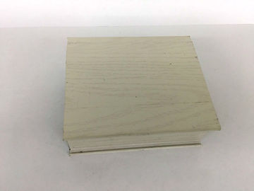Milk White Wood Finish Aluminium Profiles For Decoration / Building