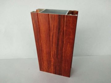 Smooth Surface Wood Finish Aluminium Profiles Aesthetic Coordination