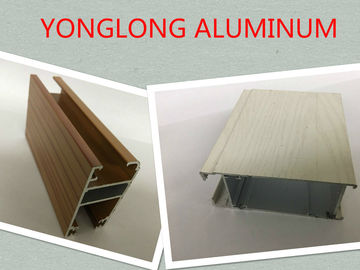 Customized Length Aluminium Extrusion Profiles Imitation Wood Grain Transfer Printing