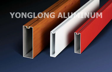 Red 6060 6061 6063 Aluminum Curtain Wall Profile 1.2 / 1.4 Thinckness