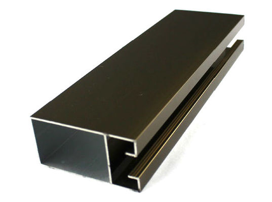 Bronze Anodized Aluminum Profiles Trailer Doors Windows Frame T5 6063 Corrosion Resistant