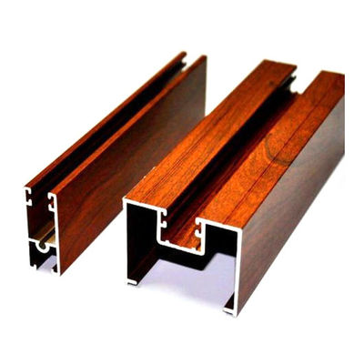 5.8-7.0m 6063 T5 Wood Finish Aluminium Profiles For Windows Doors