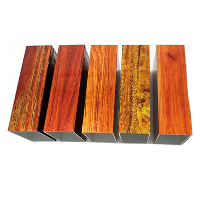 High Glossy Wood Finish Aluminium Sliding Door Profiles Extrusion For Decoration Frame