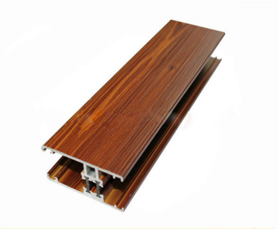 OEM / ODM Wood Grain Square Aluminum Profile For Kitchen Cabinets ISO 9001 Approved