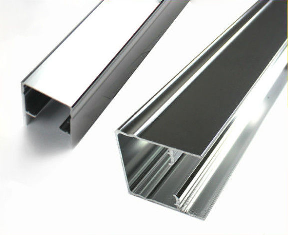 Square Mechanically Polished Aluminium Profile ,  Extrusion For Building Material