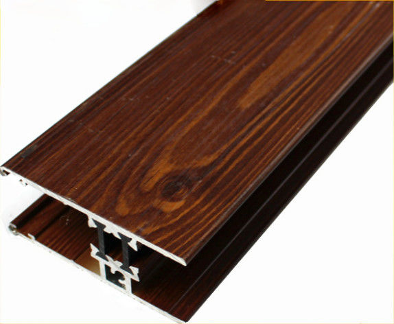 Customized Furniture Aluminium Profiles , Wood Grain Finished T Slot Aluminum Framing