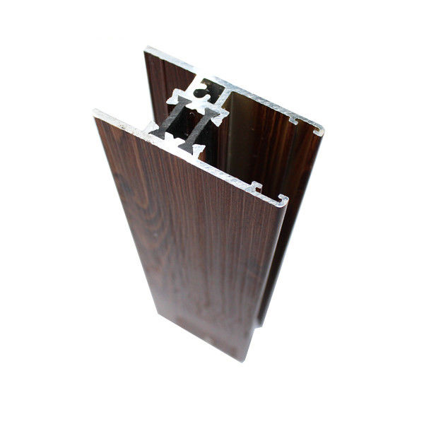 High Strength Wardrobe Aluminium Profile Accessories Wood Finished ISO 9001 Approved