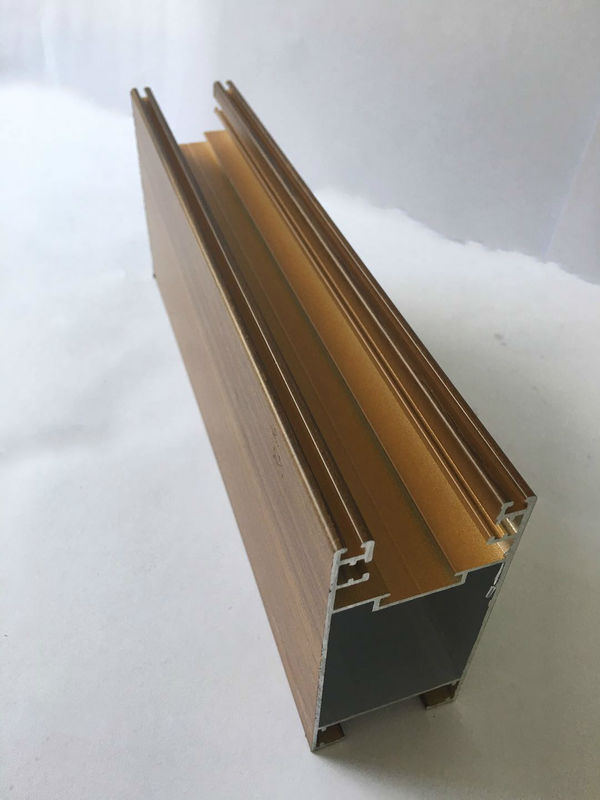 T5 T6 Wood Finish Aluminium Profiles For Aluminum Alloy Sliding Windows / Doors