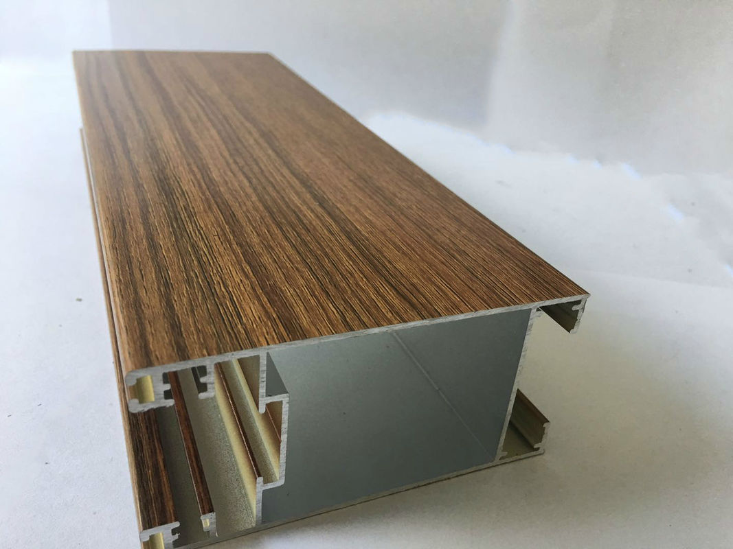 Square Wood Finish Aluminium Profiles Extrusions For Led Strip Lighting Corrosion Resistance