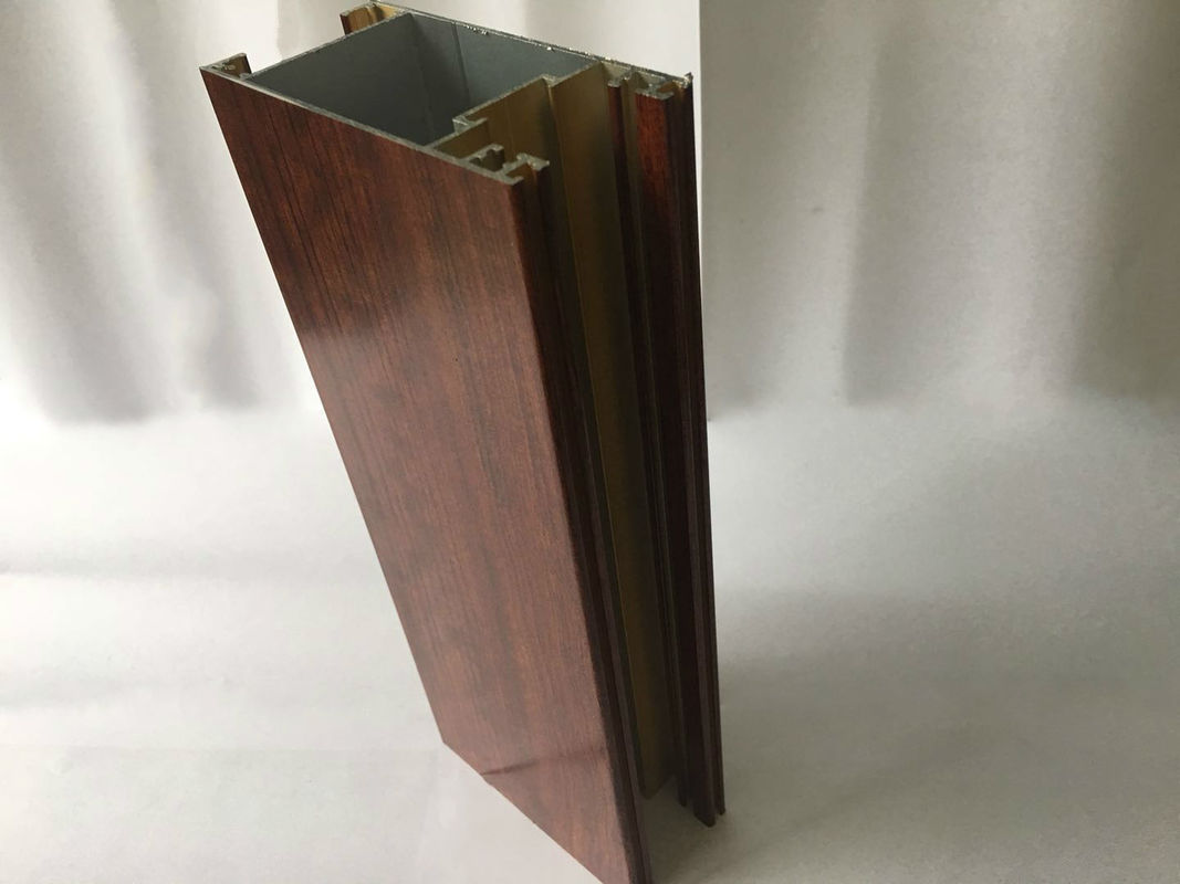 T Slot Wood Finish Extruded Aluminum Profiles For Windows And Doors