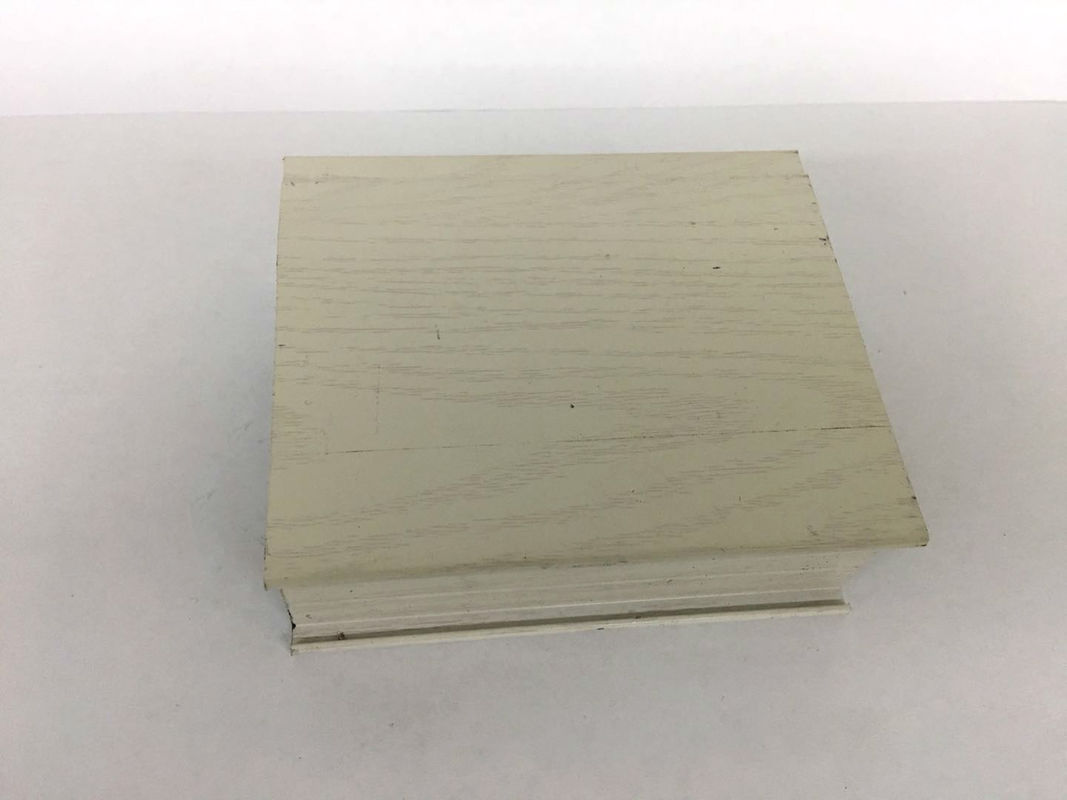 Milk White Wood Finish Aluminium Profiles For Decoration / Building