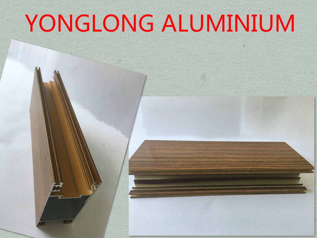 T5 T6 Clear Texture Wardrobe Aluminium Profile Wood Finish Flexible Antirust