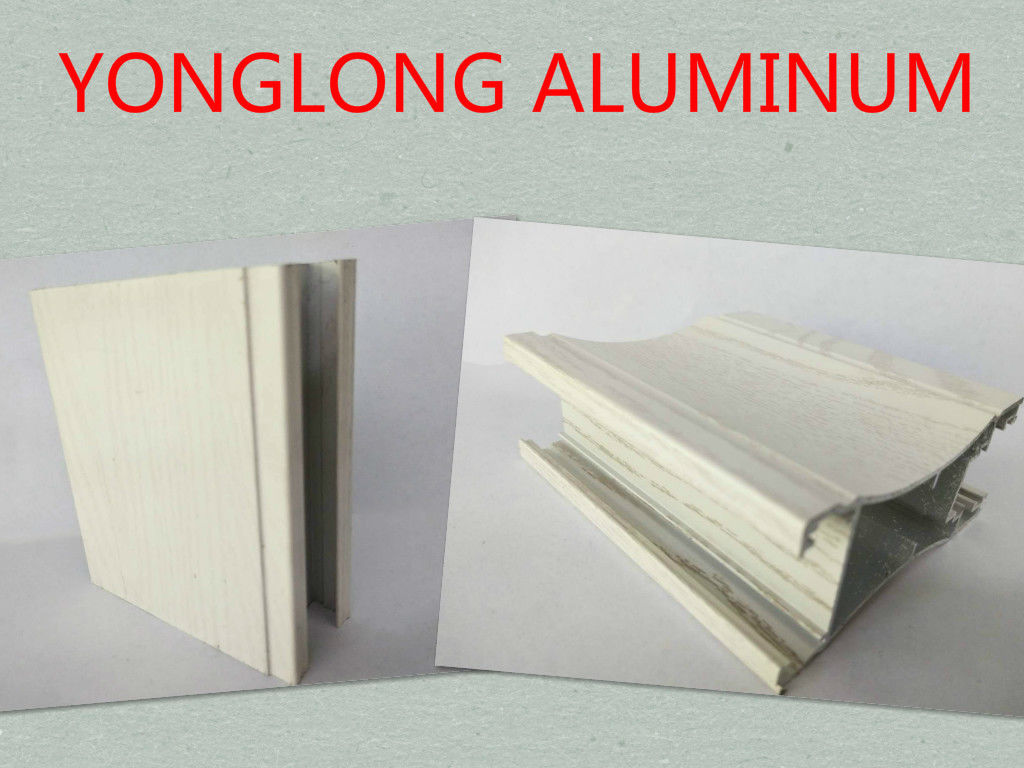 Customized Rectangle Wood Finish Aluminium Profile For Door Corrosion Resistance