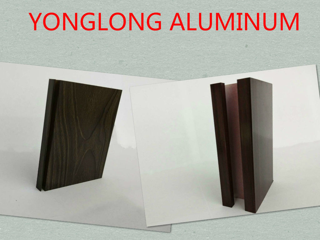 6061 / 6063 T3 - T8 Aluminium Door Profiles With Wood Finish / Aluminium Extrusion Profiles