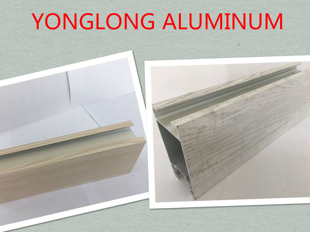 1.2 / 1.4 Thinckness Wood Grain Aluminium Door Profiles High Formability