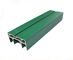 Green Rectangle Powder Coated Aluminum Profiles Customized For Construction , Customize