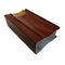6063 Oak Wood Grain Color Transfer Printing Aluminium Door Profile High Glossy for Building