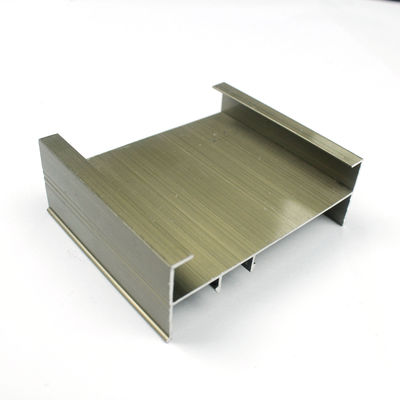 T Shape Sliding Window Aluminum Champagne Anodized Profile
