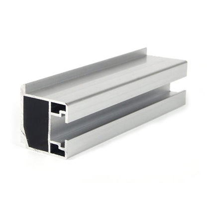 6063 Sand Silver Anodized Aluminium Sliding Windows Frame For Building ...